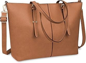 NEWHEY Women's Leather Tote Bag for 15.6 Inch Laptop