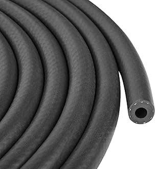 1/4 Inch (6mm) ID Fuel Line Hose 5FT NBR Rubber Push Lock Hose High Pressure 300PSI for Automotive Fuel Systems Engines…