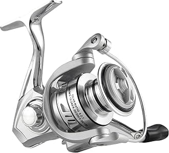 HAUT TON Spinning Reel 8000/9000/10000/12000/14000,17+1BB Metal/Graphite Frame Surf Fishing Reels,4.8:1 Gear Ratio 55lbs Drag Medium/Heavy Long Casting Inshore Offshore Saltwater Monster Fish.