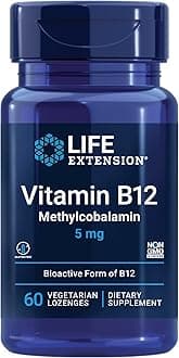 Life Extension Methylcobalamin 60 Vegetarian Lozenges (5mg)