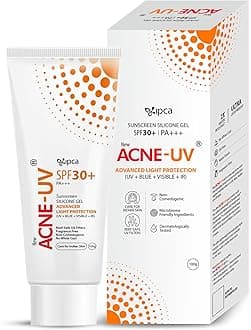 New ACNE-UV Sunscreen SPF 30+ PA+++ | 100g Oil Free, Non Comedogenic Silicone Gel Sunscreen | UVA/UVB Protection | Water Resistant | No White Cast | Suitable for All Skin Types