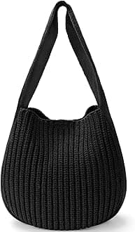 hatisan Crochet Bags for Women - Summer Beach Tote, Aesthetic Hippie Knit Bag