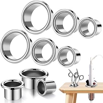 6 Pcs Stainless Steel Hair Tool Organizer 3.0 2.0 1.5, Blow Dryer, Curling Iron & Hot Holders Tool for Salon, Bathroom & Vanity Storage