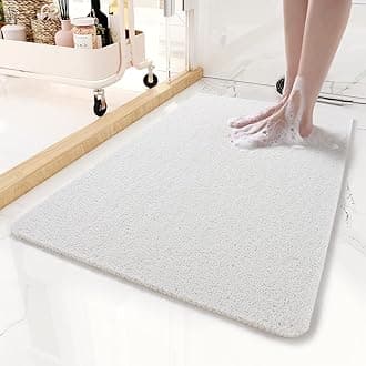 Non-Slip Bathtub Mat, 24x35 Inch Shower Mats for Bath Tub, PVC Loofah Bathroom Mats for Wet Areas, Quick Drying