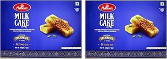 Haldiram's Milk Cake 400g X 2 | Rich & Creamy | Premium Handcrafted Traditional Sweets | Great Sweets Gift Pack | Indian Mithai | Milk Cake Sweets | Fresh Doodh Sweet | Festival Indian Sweets Box