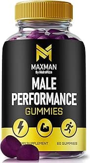 NutraRize MaxMen Male Gummies – Premium MaxMen Formula for Men with Naturally Sourced Ingredients to Support Stamina, Drive, and Everyday Performance, Official Max Men Gomitas (60 Gummies)