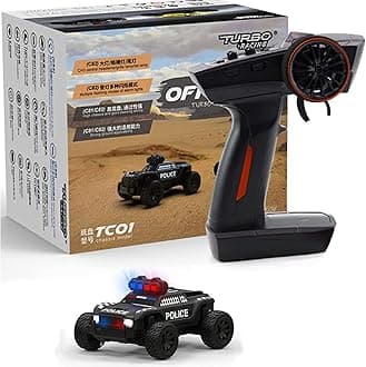 Turbo Racing 1:76 Scale Drift RC Car with Gyro Mini Full Proportional RTR 2.4GHZ Remote Control (C82 Black-Monster)