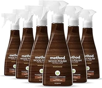 Wood Polish, Almond, For Wood Surfaces, Furniture and Cabinets, 14 Ounces (Pack of 6)