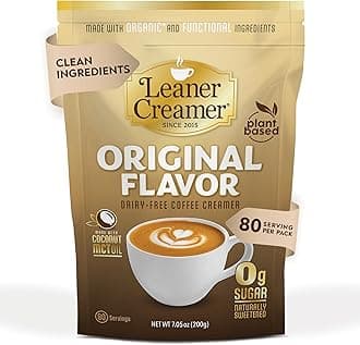 New Formula with Superfood Ingredients – Non-Dairy, Sugar-Free, Keto, Gluten-Free Powdered Coffee Creamer – Original – 200g