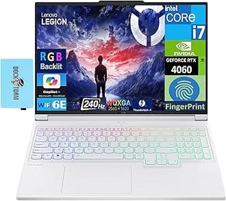LenovoLegion 7i Gaming Laptop 16.0" 240Hz IPS WQXGA Display (Intel i7-14700HX, GeForce RTX 4060 8GB, 64GB DDR5, 2x1TB SSD (2TB), RGB KB, Fingerprint, 2 TB 4, Win 11 Pro) w/DKZ USB Port Expander