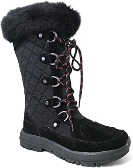 V-1913 Womens Winter Boots Waterproof Suede Insulated Zipper Rain Snow
