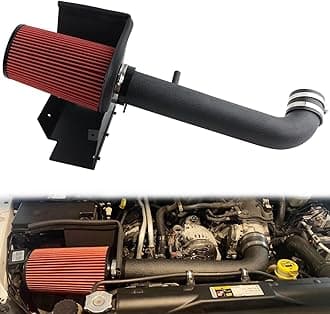 Cold Air Intake kit with Heat Shield Fit for 2012-2018 Jeep Wrangler JK 3.6L V6, Increases Horsepower & Torque, More Aggressive and Sporty Induction Sound