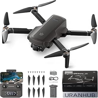 UranHub G30 Drone with 4K UHD Camera for Adults, GPS Drones for Kids/Beginner, Auto Return/Beginner Mode/Brushless Motor/Intelligent Flight, Cool Toys for Men Boys(Under 249 g)