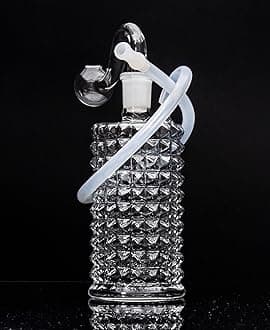 Glass Pipe Glass Oil Pipe Water Bong Oil Burner Pipes Thick Clear Pipe Small Bubbler Bong Mini Oil Dab Rigs For Smoking Bongs (Size: 1)