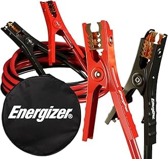 Energizer Jumper Cables for Car Battery, Heavy Duty Automotive Booster Cables for Jump Starting Dead or Weak Batteries with Carrying Bag Included (16-Feet (4-Gauge)