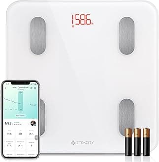 Etekcity Scales for Body Weight, Bathroom Digital Weight Scale for Body Fat, Smart Bluetooth Scale for BMI, and Weight Loss, Sync 13 Data with Other Fitness Apps