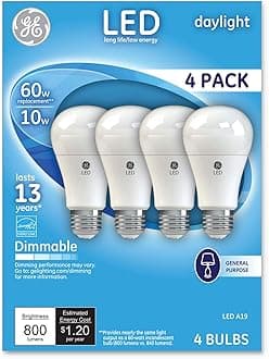 GE Lighting 67616 Lighting Bulb 4 Pack Daylight