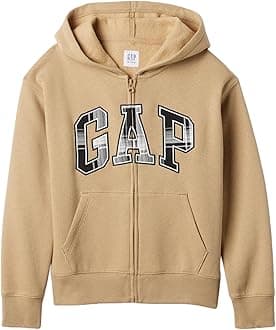 GAPBoys Logo Hoodie Hooded Full Zip Sweatshirt Mojave L REG