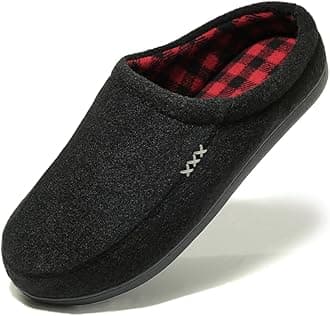 NewDenBer Men's Cozy Memory Foam Slippers Soft Slip on Indoor Outdoor Clog House Shoes
