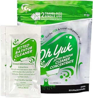Jetted Bathtub Cleaner Concentrate - 2 Single-Use Travel Pouches