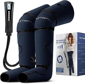 - Air Compression Leg Massager with Heat - Ideal Christmas, Mother's Day and Father's Day Gifts for Men, Women, Dad, Mom - Relieves Foot and Knee Pain, Eases Varicose Veins, Cramps, Swelling and Edema