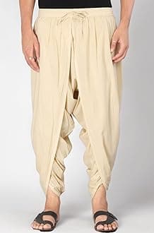 Urali® Men's Solid 100% Cotton Dhoti Pants - D100A