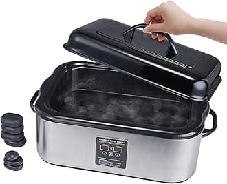 Master Massage 18 Quart Hot Handheld Massager Stone Heater Warmer Heating Device, 1count, Black