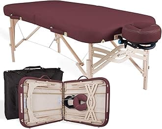 EARTHLITE Premium Portable Massage Table Package SPIRIT - Spa-Level Comfort, Deluxe Cushioning incl. Flex-Rest Face Cradle & Strata Face Pillow, Carry Case (30/32” x 73”) - Made in USA