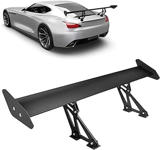 Seeutek GT Wing Spoiler 43.3 Inch Lightweight Aluminum Single Rear Wing, Adjustable Angle Car Spoiler Universal, Rear Spoiler for Cars Single Deck Black