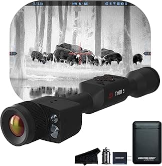 - ATN Thor 5 LRF 320 Smart HD Thermal Scope with Gen 5 320x240, 12 Micron, 60Hz Sensor | Built-In Laser Rangefinder, Ballistic Calculator, Video Recording, One Shot Zero | Exclusive Signature Series Kit