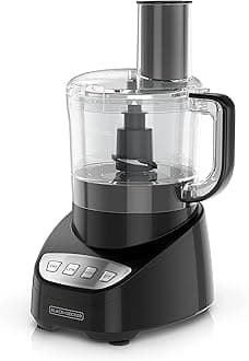 Food Processor and Vegetable Chopper, Stainless Steel Blade, 8-Cup Capacity, 450W Power with Attachments to Grate, Shred, Slice, Mince, Grind, and Puree