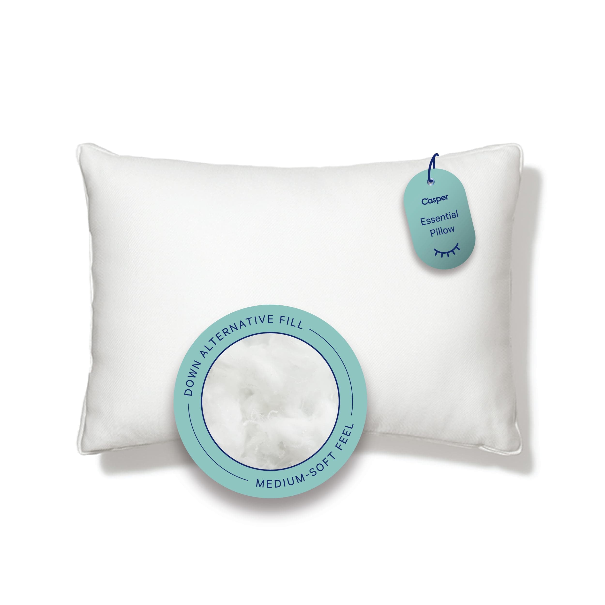Casper Sleep Essential Pillow for Sleeping, Standard, White