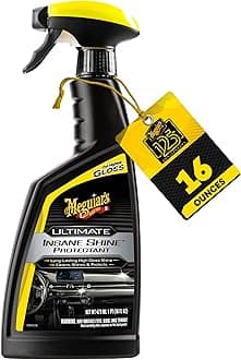 Meguiar's Ultimate Insane Shine Protectant Spray - Non-Greasy, Long-Lasting Shine for Vinyl, Rubber, and Plastic - Protects Against UV Rays and Fading - Easy to Use - 16 Oz