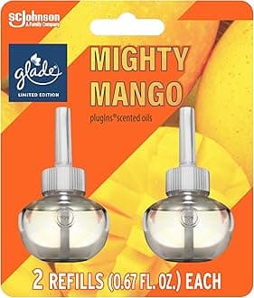 PlugIns Refills Air Freshener, Mighty Mango, Scented and Essential Oils for Home and Bathroom, 0.67 Fl Oz, 2 Count