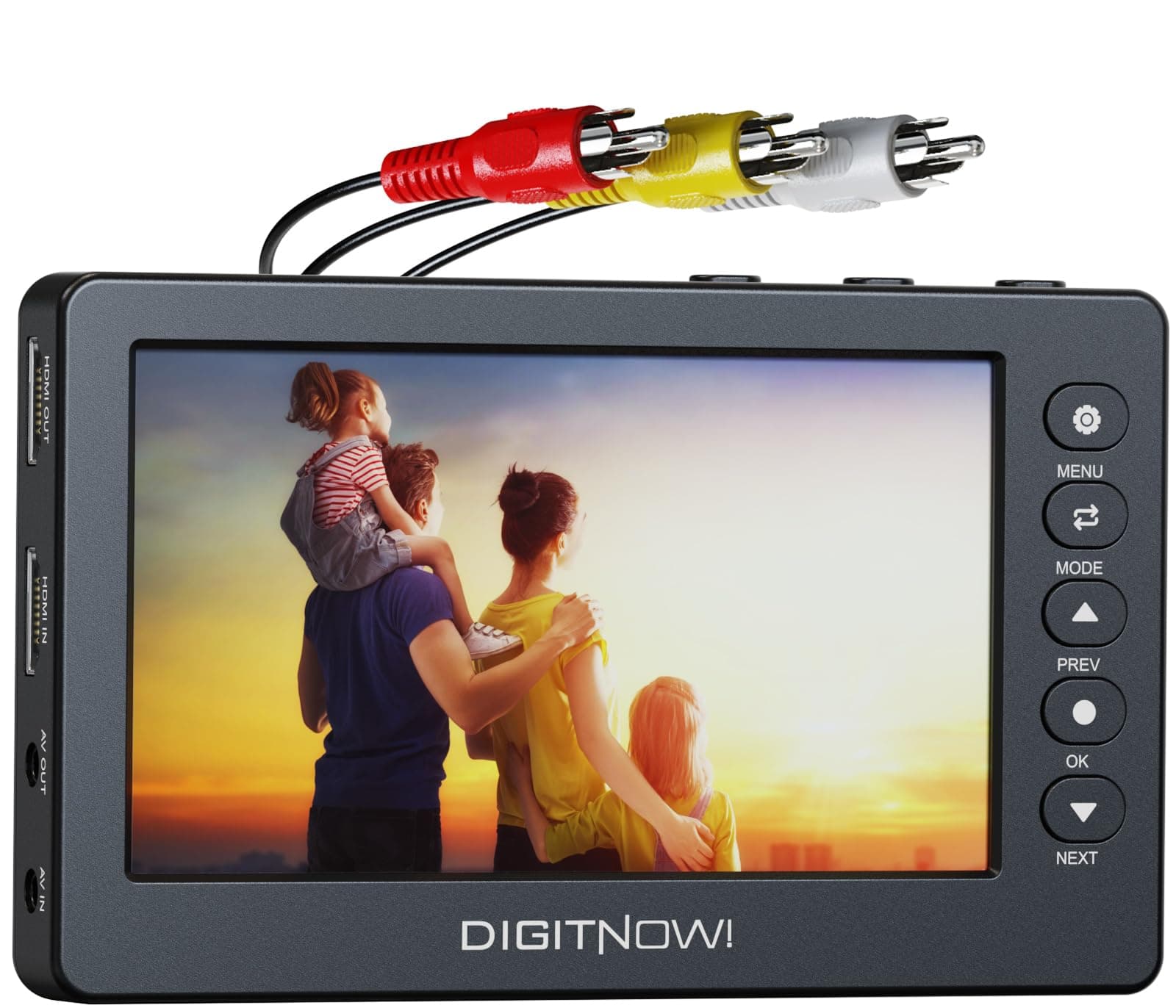 VHS to Digital Converter with 5" OLED Screen - Convert VHS, DVD, VCR, Hi8, Camcorders to Digital - AV & HDMI Record from TV Box & Gaming System
