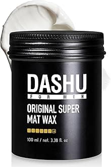 DASHU Hair Wax for Men 3.38 fl oz - Korean Matte Wax Strong Hold, Premium Original Super Mat Hair Styling Wax, No Shine, Easy Wash, Men's Grooming