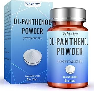 Pure DL-Panthenol Powder (2oz, 56g), Cosmetic Grade Provitamin B5 Powder for Hair Care, Skin Care, Nails Deep Mousturizer, Panthenol Cream, Hair Conditioner, Shampoo, Soap, Lotion