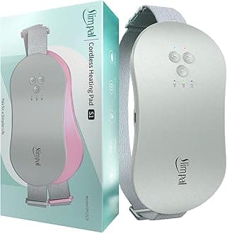 Period Heating Pad for Cramps, Portable Menstrual Heating Pad with 3 Timer Auto Shut Off, Electric Wearable Cordless Heat Belt, Gifts for Women Girls, Light Grey