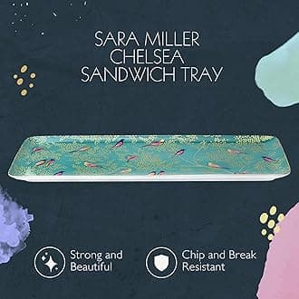 Portmeirion Home & Gifts SMCG78970-XG Sandwich Tray-Green Single, Turquoise