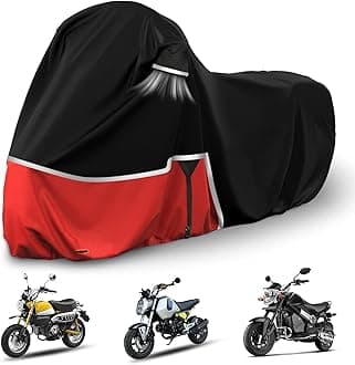 sportuli Waterproof Motorcycle Cover Replace for Honda Grom/Monkey/Navi Minimoto Models, 420D Oxford Cloth Motorcycle Cover for Snow Rain Dust Protection