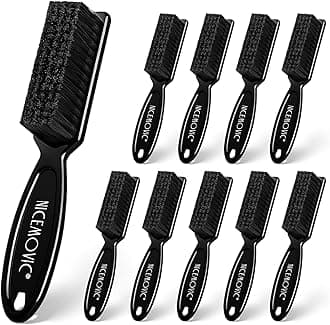 NICEMOVIC 10 Pcs Barber Clipper Cleaning Brush, Barber Accessories Cleaning Supplies, Blade Trimmer Cleaning Mini Brush Bulk Set Duster Manicure Nylon Brush Hair Styling Brush Tool (Black)