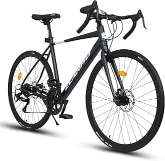 20 Inch 700C Road Bike, 16-Speed Outdoor Bike Disc Brakes, Light Weight Aluminum Frame,Racing Bike City Commuting Road Bicycle L Size for Men Women