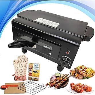 WELLBERG Switch Controller Electric Tandoor & Grill Barbeque for All Needs Cooking Naan, Chicken, Paneer Tikka, Cake with Accessories Set (Black)