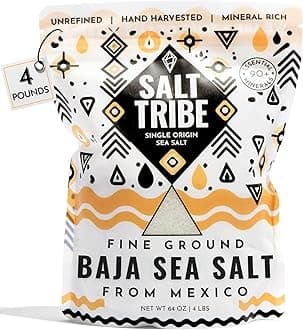 Baja Sea Salt | Mineral Rich | 90+ Trace Minerals | Fine Ground | Hydration Support | Sal Organica | Low Sodium | Organic & Unrefined | Single Origin Mexico | 4 Pounds