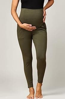 The Mom Store Comfy Maternity Leggings | Comfortable | Soft | Pre and Post Pregnancy | Comfort Stretch Pregnancy Leggings for Women