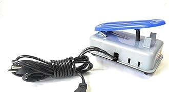 Locus 3 Pin Blue Colour Universal Sewing Machine Motor Pedal Regulator, 220-240 Volts, 50/60 Hz, 3 Pin Fit, Suitable for Sewing Machine Motors 1/12 & 1/16 HP Motors (Black 1/16 &1/12)