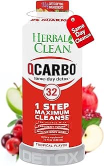 Detox QCarbo32, 1 Step, Maximum Strength, Cleansing Formula, Tropical Flavor 32 fl oz (948 ml)