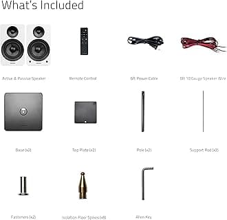 Fluance Ai61 Powered 2-Way 2.0 Stereo Bookshelf Speakers with Speaker Stands 6.5" Drivers 120W Amplifier for Turntable Bluetooth 5 Wireless Music Streaming - RCA Optical USB & Sub Out (Lucky Bamboo)