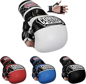 Combat Sports Max Strike MMA Training Gloves Open Palm Boxing Gloves for MMA, Muay Thai, Kickboxing, Martial Arts Padded Fingerless Gloves for Men and Women, MMA, Essential MMA