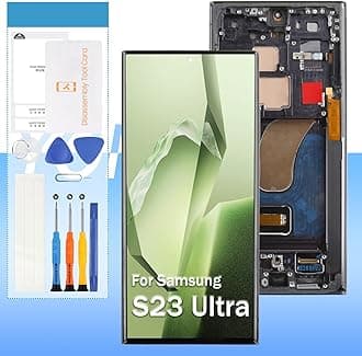 Original for Samsung Galaxy S23 Ultra Screen Replacement SM-S918 6.8“ LCD Display Touch Screen Digitizer Glass Assembly - Black with Frame - Tools